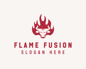 Bull Flame Steakhouse logo design