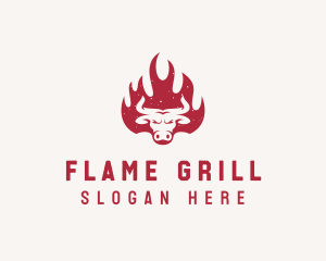 Bull Flame Steakhouse logo design