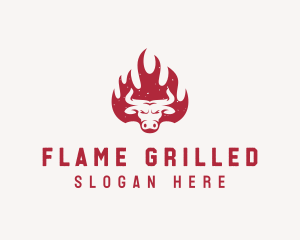 Bull Flame Steakhouse logo design