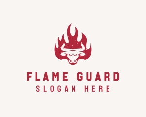 Bull Flame Steakhouse logo design