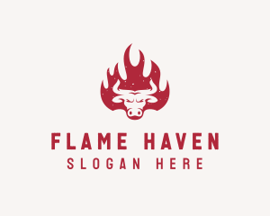 Bull Flame Steakhouse logo design