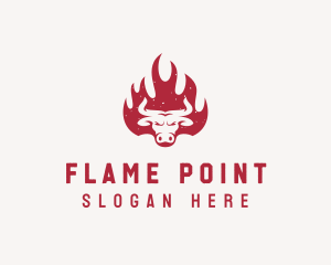 Bull Flame Steakhouse logo design