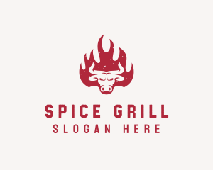 Bull Flame Steakhouse logo design