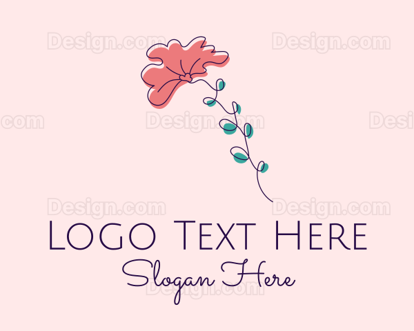 Minimalist Fan Flower Logo