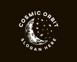 Moon Cosmic Planets logo design