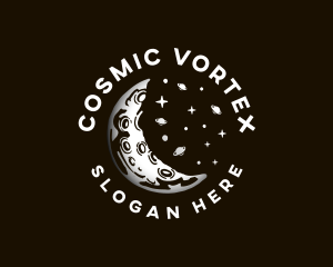 Moon Cosmic Planets logo design