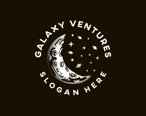 Moon Cosmic Planets logo design