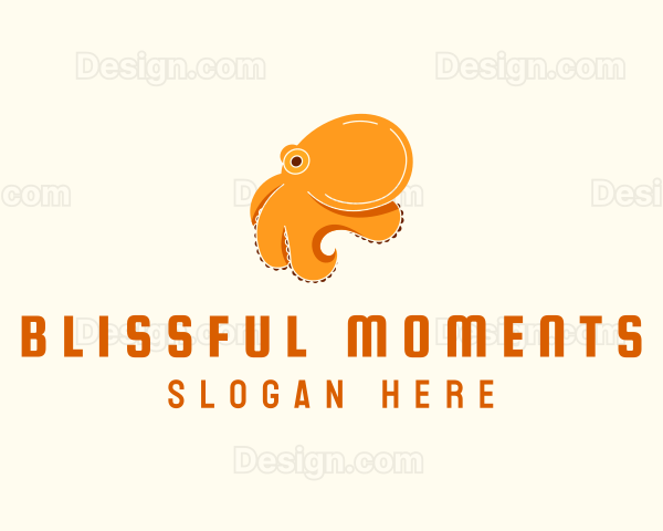 Cute Baby Octopus Logo