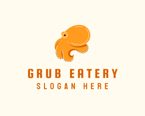 Cute Baby Octopus logo design