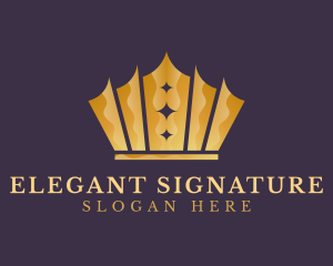 Elegant King Crown logo design