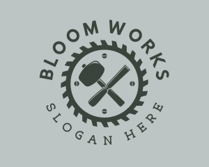 Hammer Chisel Gear Tools logo design