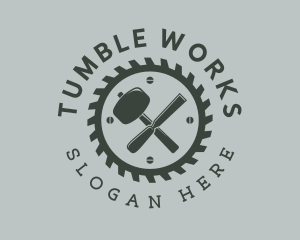 Hammer Chisel Gear Tools logo design