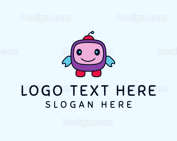 Cute Robot Toy Logo