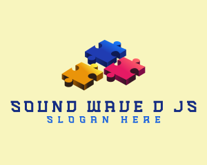 Puzzle Blocks Jigsaw logo design