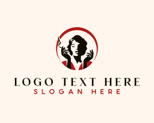 Cigarette Smoking Woman logo