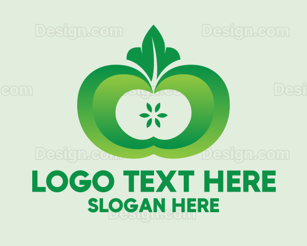 Shiny Green Fruit Logo