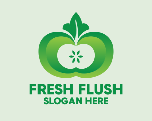 Shiny Green Fruit logo design