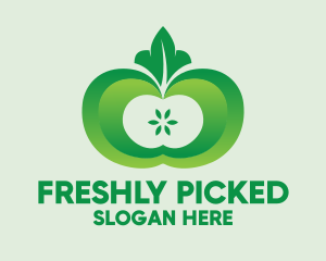 Shiny Green Fruit logo design