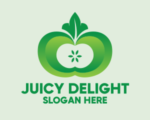 Shiny Green Fruit logo design