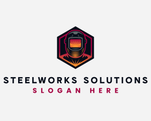 Fabrication Metal Welder logo design