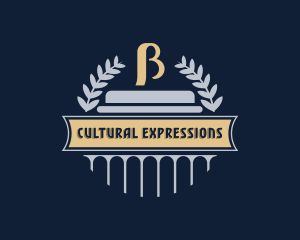 Greek Beta Symbol Ornament logo