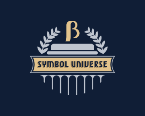 Greek Beta Symbol Ornament logo