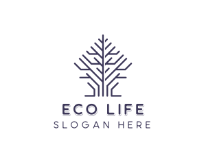 Eco Sustainable Tree logo design