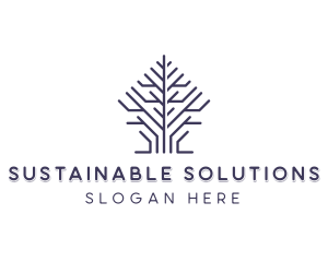 Eco Sustainable Tree logo design