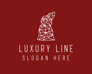 Simple Hare Line Art logo design