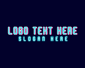 Neon Tech Glitch logo