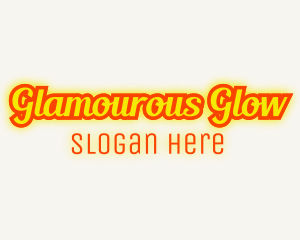 Retro Glow Cursive logo design