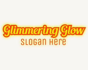 Retro Glow Cursive logo design