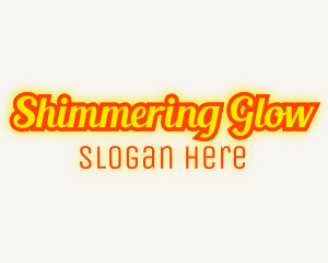 Retro Glow Cursive logo design