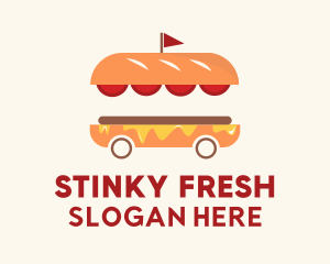 Hamburger Sandwich Food Cart  Logo