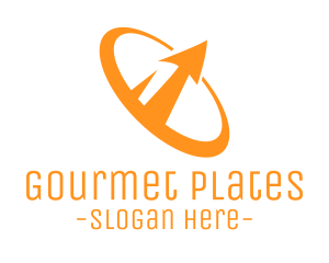 Orange Stallite Dish logo design