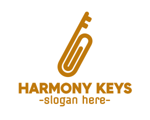 Gold Key Clip logo design