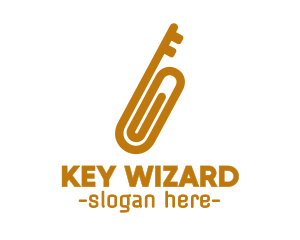 Gold Key Clip logo design