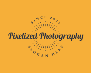 Retro Sunburst Business logo design