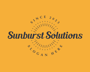 Retro Sunburst Business logo