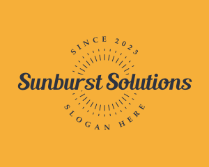 Retro Sunburst Business logo design