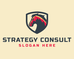 Horse Shield Equestrian logo design