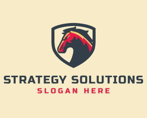 Horse Shield Equestrian logo design