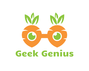 Geek Carrot Glasses logo design