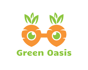 Geek Carrot Glasses logo design