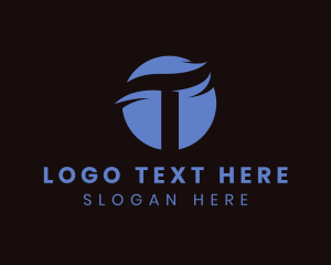 Modern Creative Wave Letter T logo