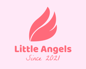 Pink Wellness Wings logo design