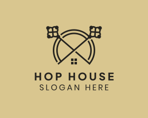 House Key Circle logo design