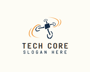 Tech Surveillance Drone  logo design