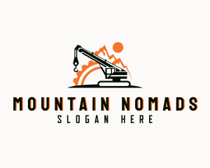 Mechanical Mountain Crane  logo design