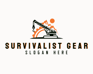 Mechanical Mountain Crane  logo design